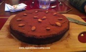 Home made chocolate and almond cake - this really hit the spot!