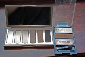 left urban Decay Nakes Basics, right wet & wild (available in Dunnes Stores), walking on eggshells shadow trio