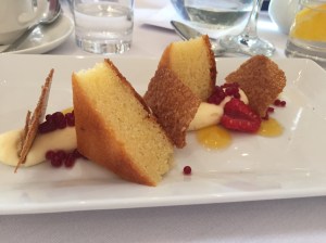 enjoying lunch while wearing a white dress - the napkin was my friend!